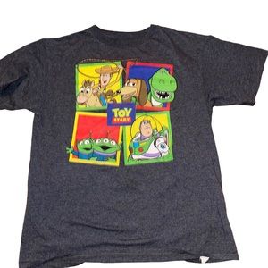 Toy Story Youth T-Shirt Size XL Gray Cotton/Poly Blend. Short Sleeve T-Shirt